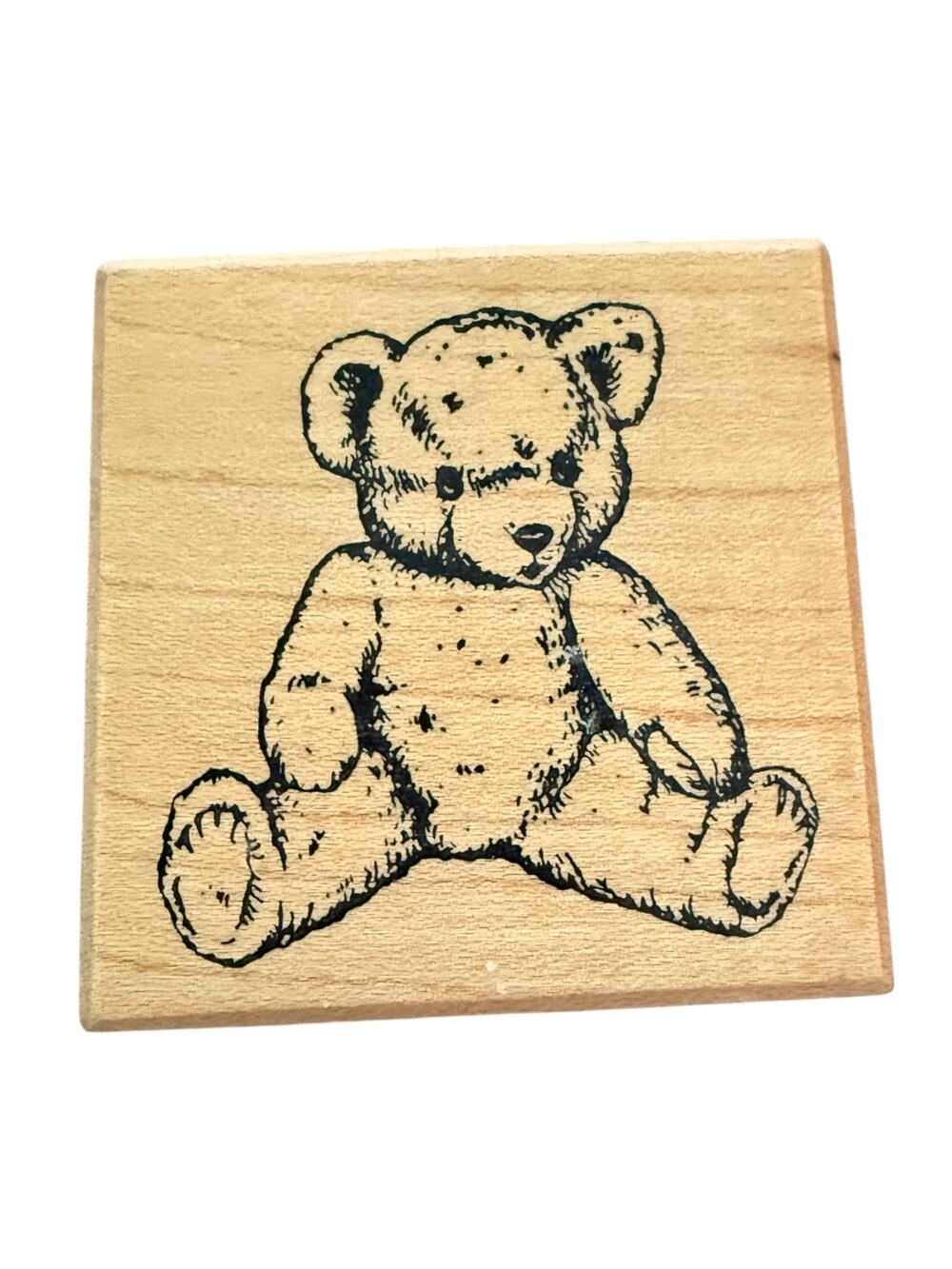 PSX Vintage 1998 Teddy Bear Sitting E-295 Rubber Stamp